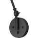 Edward 25.5 inch 60 watt Matte Black Swing Arm Sconce Wall Light